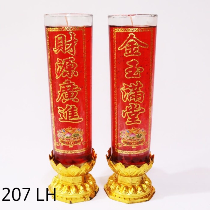 Terlaris Lilin Kaca Jelly 5# Teratai Hok Puja Sembahyang 7 Hari Kode 207