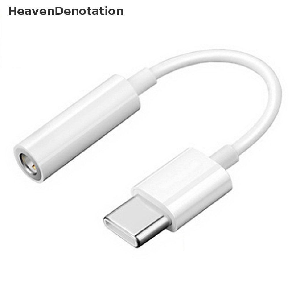 [HeavenDenotation] Tipe C 3.5 Jack Earphone USB C Ke 3.5mm AUX Headphone Adapter Kabel Audio HDV