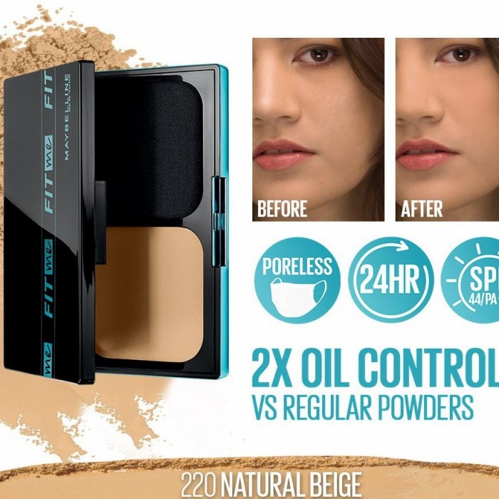 (READY &amp; ORI) Maybelline Fit Me Matte Poreless Pressed Powder Foundation BPOM