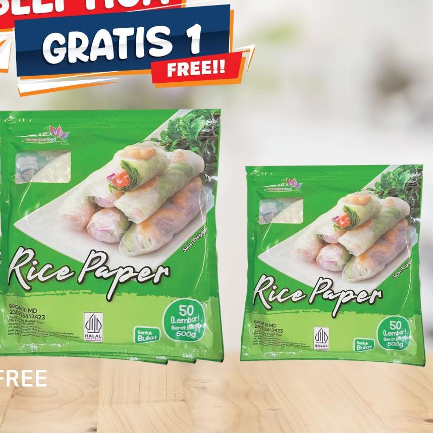 

♝ [ BELI 3 GRATIS 1] Rice Paper / Banh Trang High Quality Rice Paper / Kulit Lumpia Vietnam Rice Paper / rice roll spring roll 500g ♤