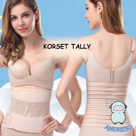 Korset Melahirkan Wanita Postnatal Corset Pelangsing Pasca Melahirkan Recovery Breathable Postpartum Adjustable Corset