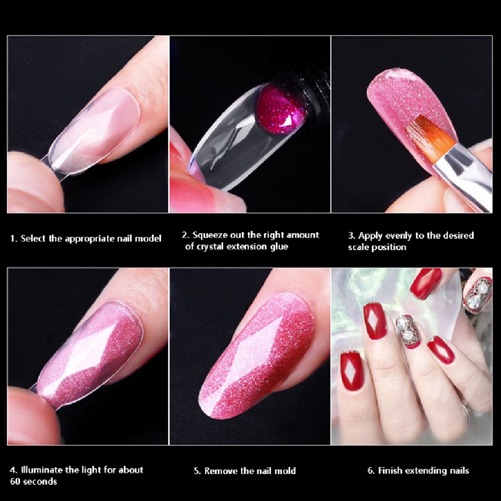 Beyen 120Pcs Nail Mold Tips Nail Dual Forms Finger Extension Nail UV Extend Gel Nails ID