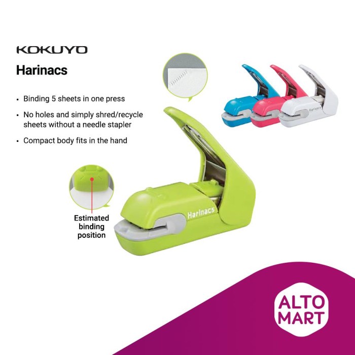 

Best Seller Kokuyo Harinacs Press Stapleless Stapler