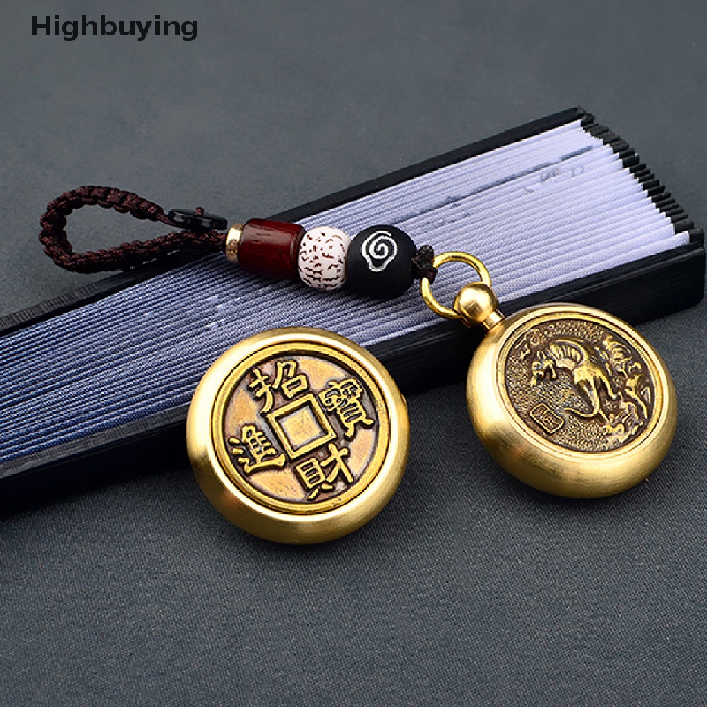 Hbid Vintage Tembaga Lucky Rope Gantungan Kunci Liontin Good Luck Fengshui Keychain Imlek 12 Zodiak Hewan Tag Gantungan Kunci Mobil Liontin Tali Hiasan Glory