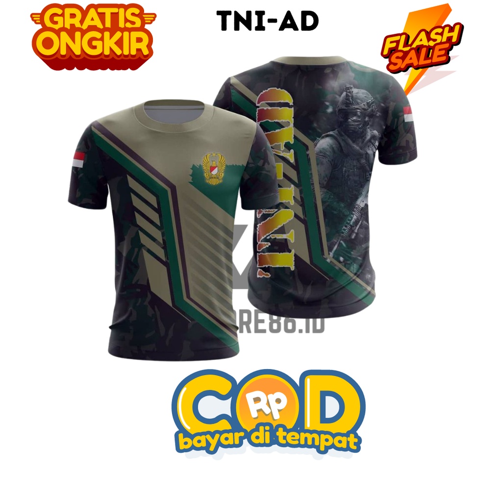 JERSEY TNI-AD FULLPRINT SUBLIME / KAOS TNI-AD DRIFIT / JERSEY TNI-AD / FULL PRINTING