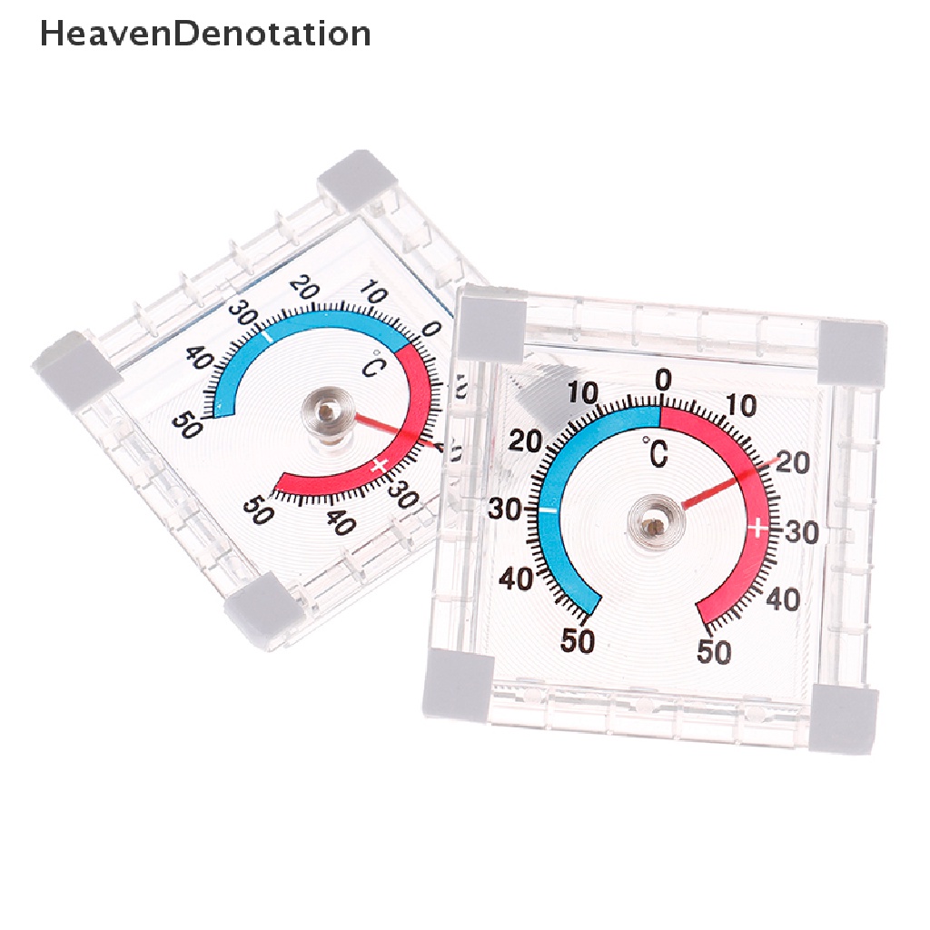 [HeavenDenotation] Persegi Dinding Taman Rumah Graduated Disc Measurement Termometer Suhu Panas HDV