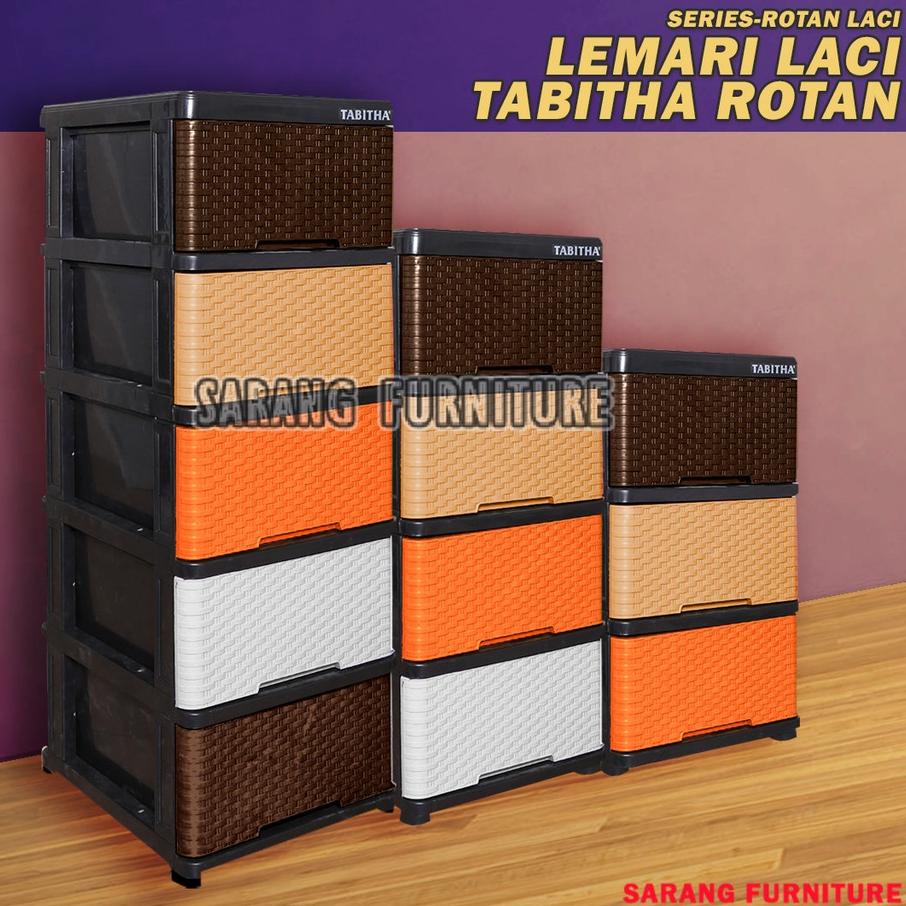 ❅ LEMARI LACI TABITHA Lemari Plastik model Napolly FR-ROTAN Terbaru Pakaian STB Murah Tabitha laci F