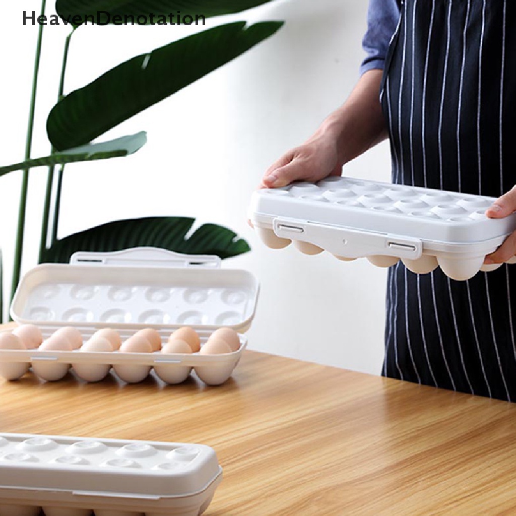 [HeavenDenotation] 12kisi Kotak Telur Portable Tempat Telur Plastik Shockproof Egg Storage Box HDV