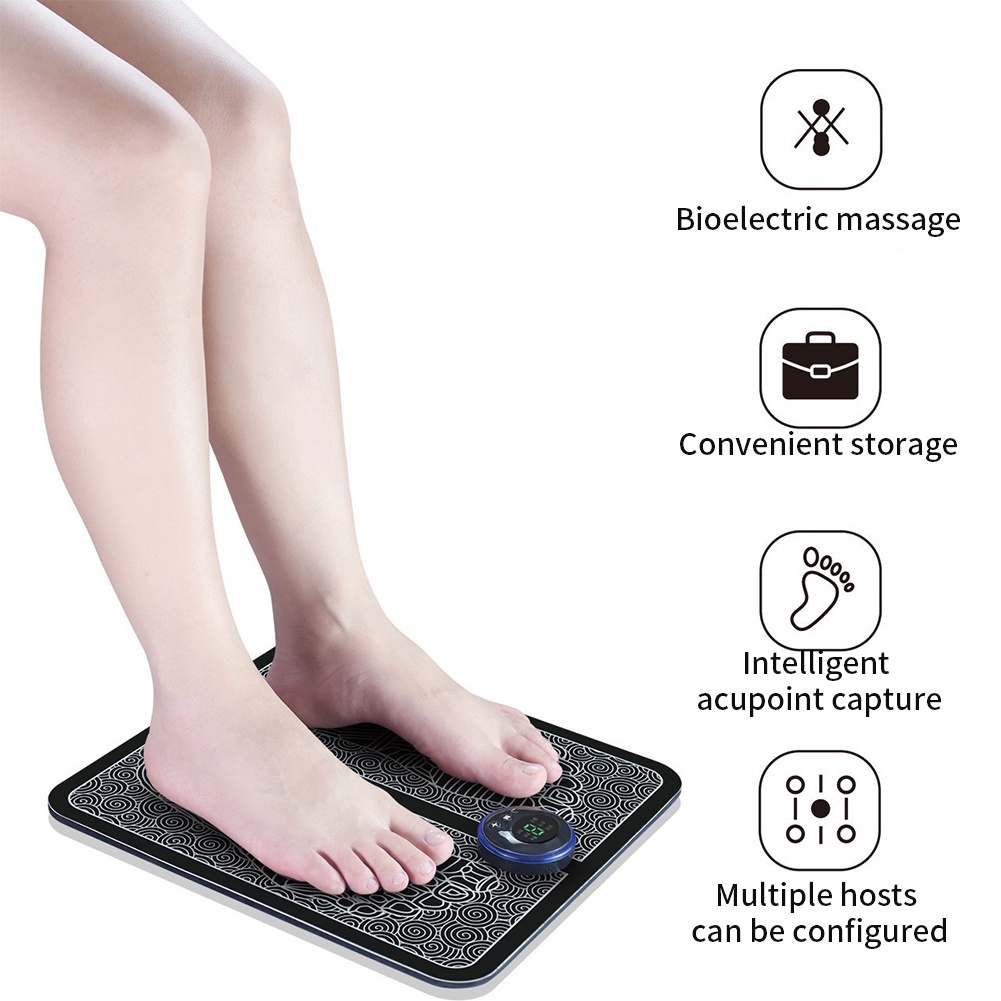 Foot Massage Mat Jepang Pijat Kaki Akupuntur Pengisian Meningkatkan Sirkulasi Darah Meredakan Sakit USB Rechargeable