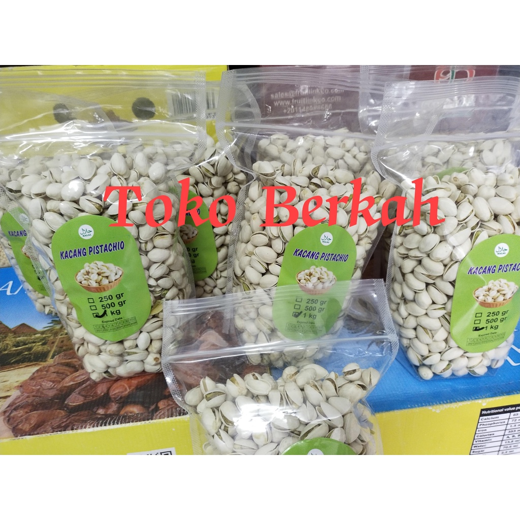 Kacang fistacio oleh oleh haji umroh asli kemasan original 100%