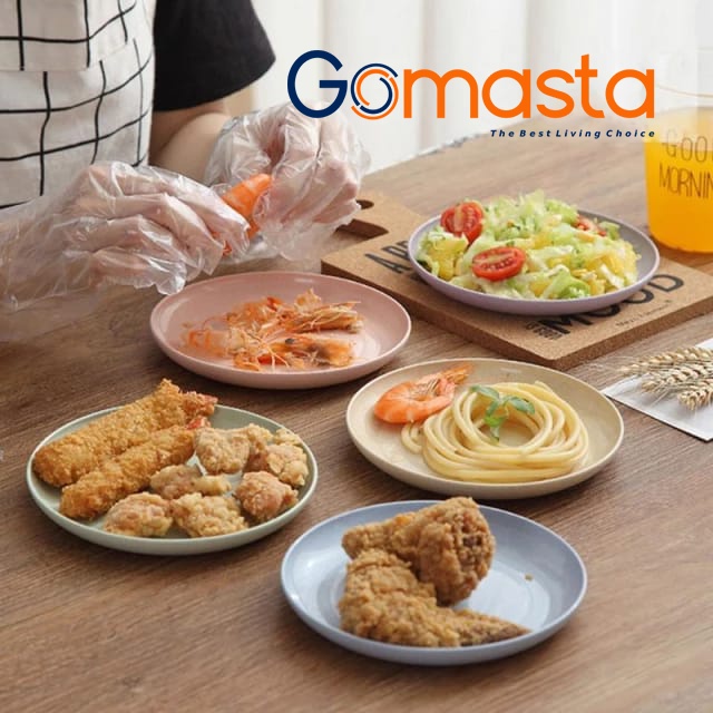 Murah Lebay GO-P03 Round Plate / Piring Bulat 15cm Piring Makan Piring Bulat Wheat Straw Warna Warni