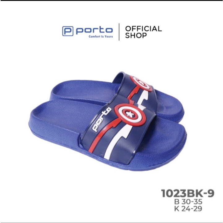 Humairah_OldShop || Sandal selop karet anak laki-laki/ Sandal anak karakter avanger/ sandal karet anak porto 1023BK-9