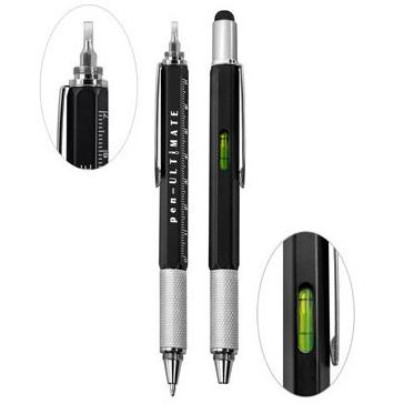 

U95 【GOGOMART】Pulpen Pena Multifungsi Stylus + Penggaris + Level + Obeng PRODUK KEREN ふ