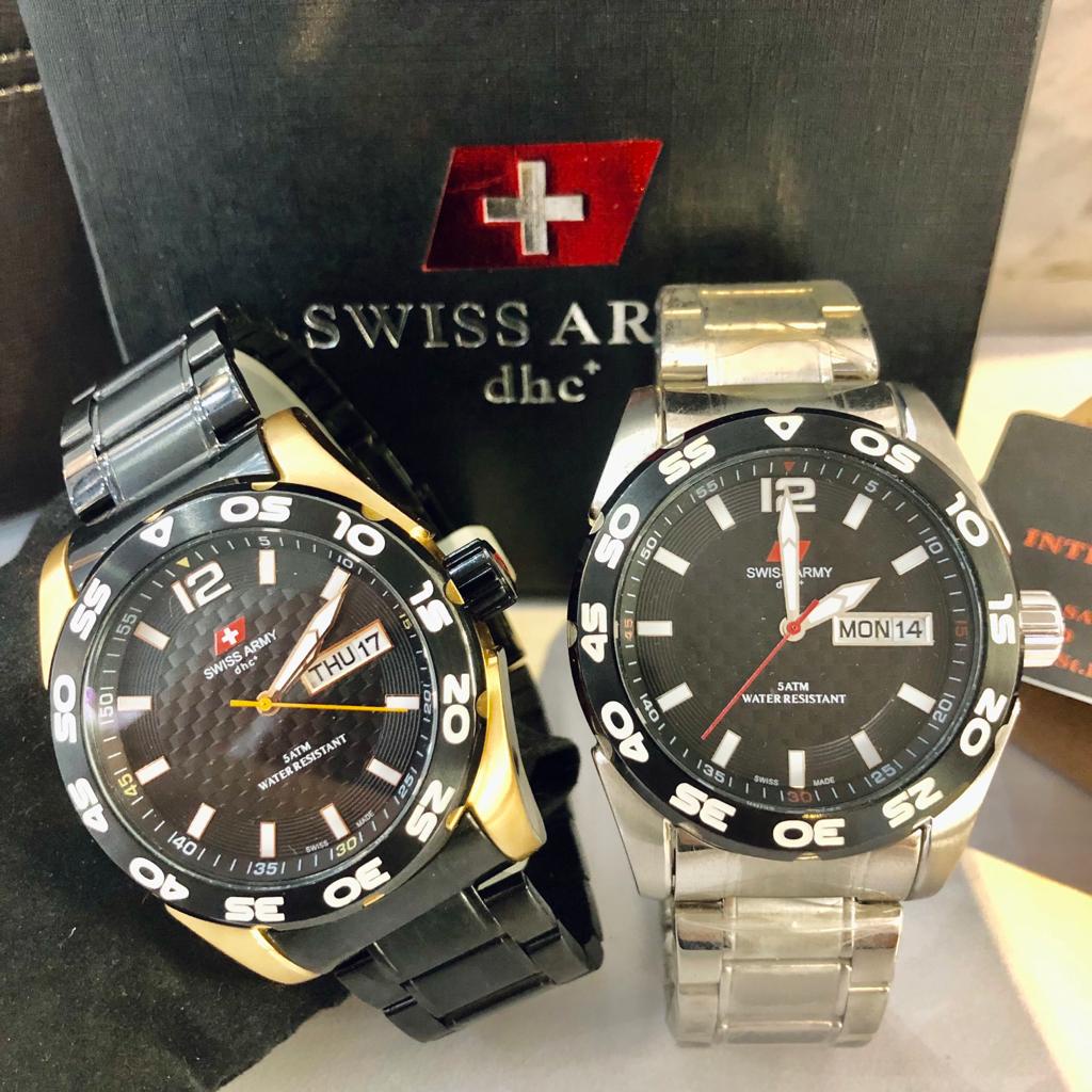 Limited Stock Jam Tangan Pria Original Brand SWISS ARMY SA 0106 Bergaransi 1 Tahun Bentuk Case Bulat