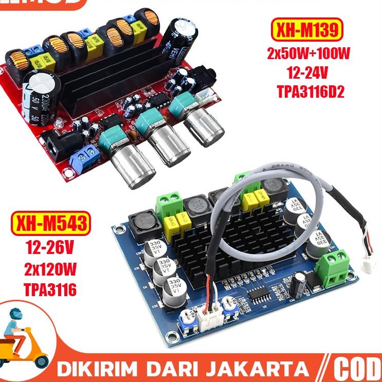 ✷ M139 M543 Kit Power Amplifier Class D DIGITAL AUDIO TPA3116D2 12-24V 2x50W+100W W Stereo Subwoofer