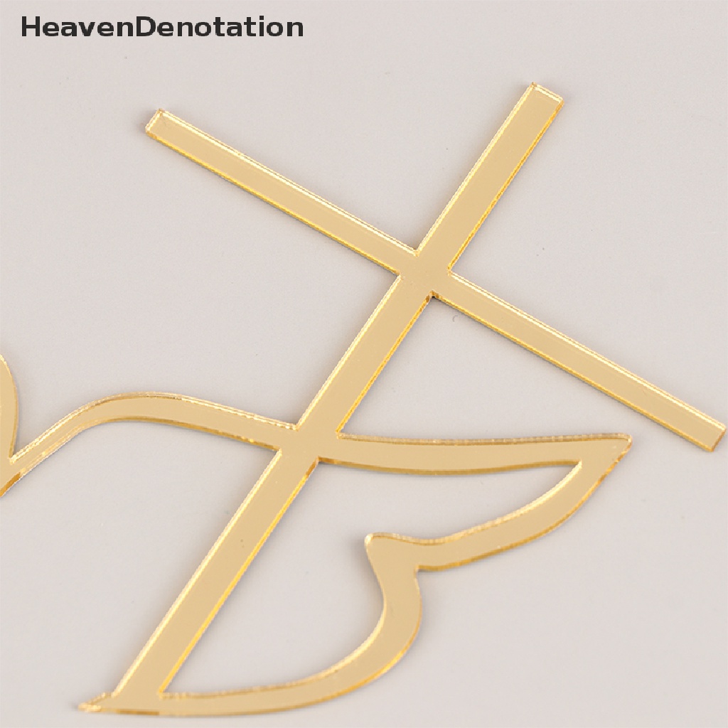[HeavenDenotation] Dove Cross Topper Hiasan Insert Kue Akrilik Minimalis Perjamuan Pertama HDV