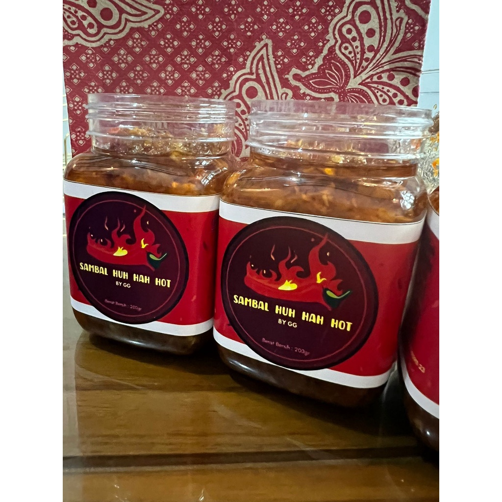 

SAMBAL HUHHAH PEDAS - BAWANG PREMIUM 200 GRAM KEMASAN BESAR