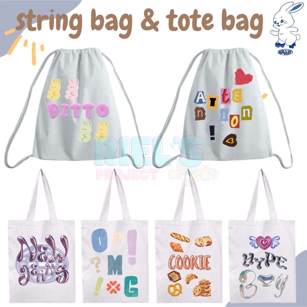 Tote bag &amp; String bag new jeans cute design