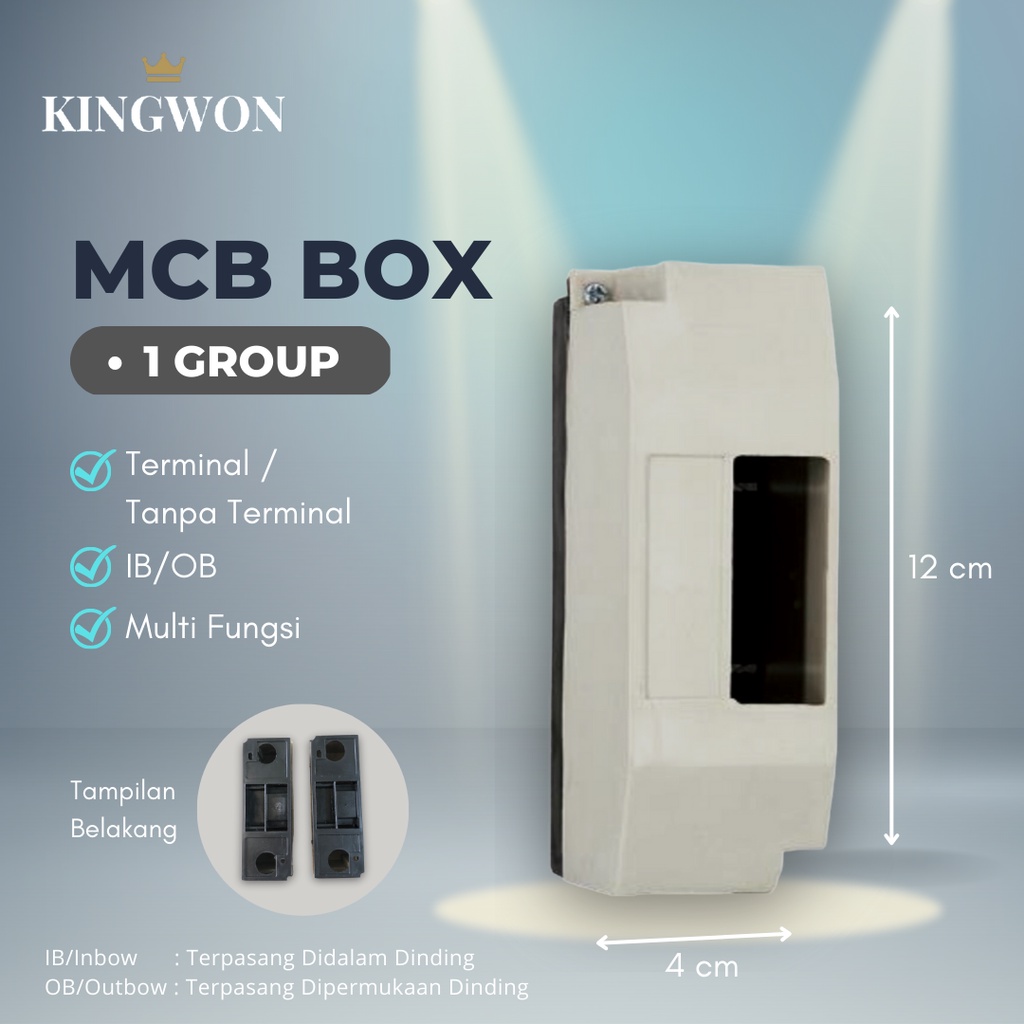 BOX MCB 1 GROUP / TEMPAT MCB / BOX MCB I GROUP/ 1 PHASE/KOTAK MCB TEMPEL/TEMPAT MCB  TERMINAL/TANPA TERMINAL