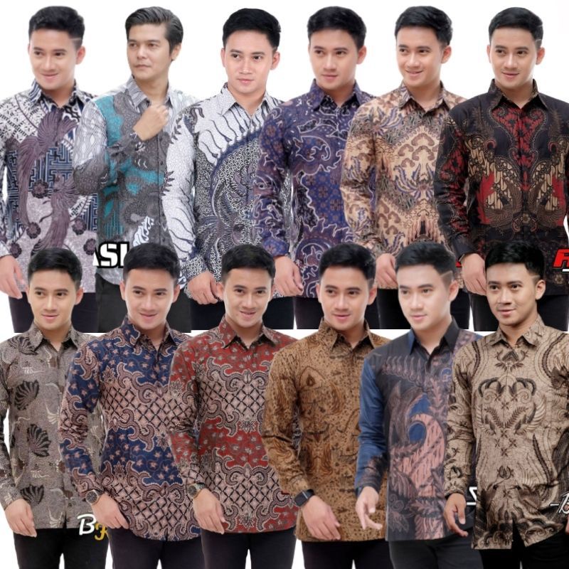 KEMEJA BATIK LENGAN PANJANG COD BERGABUNG LAH MURAH MERIAH MOTIF MODERN