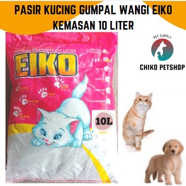 Pasir wangi Pasir gumpal Eiko 10L- Pasir kucing wangi gumpal Eiko 10 L - COFFE