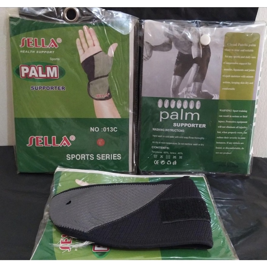 Sella Pelindung Telapak Tangan dan Jari Palm Support Gym Olahraga Wirstband Pergelangan Kiri Kanan