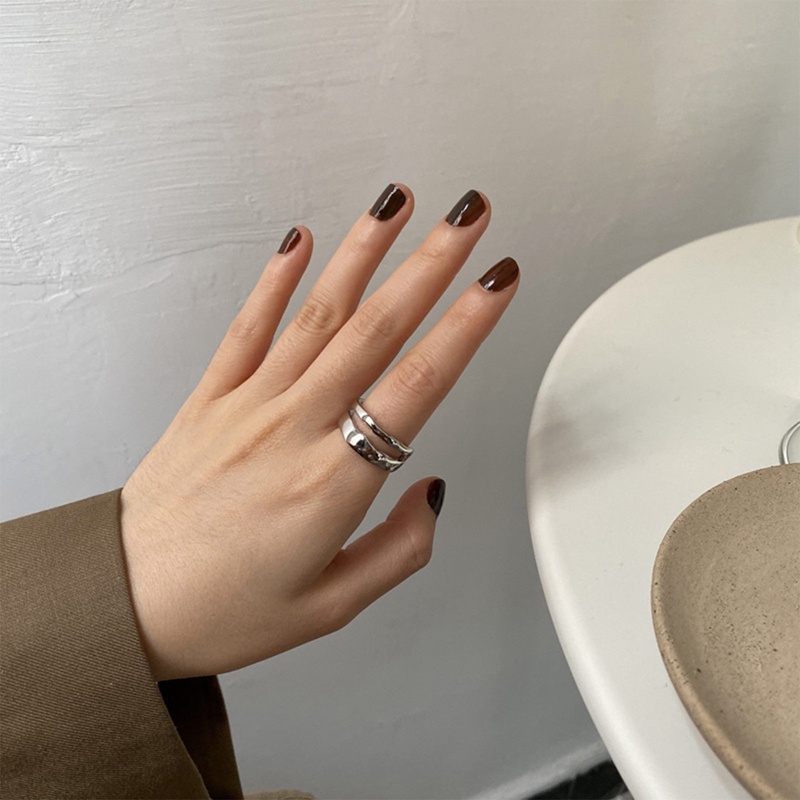 Mempesona Zirkon Ganda Lingkaran Terbuka Dapat Disesuaikan Cincin Untuk Wanita925 Sterling Silver Pernikahan Pertunangan Statement Jewelry