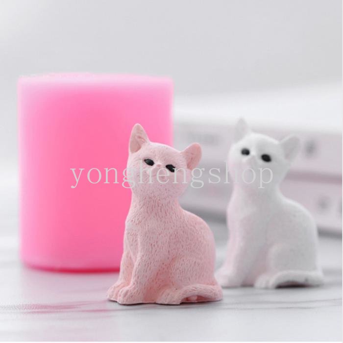 3d Lucu Kucing Berbentuk Silikon Resin Tanah Liat Sabun Cetakan Lilin Membuat Alat Fondant Cokelat Permen Cetakan Kue Dekorasi Dapur DIY Baking Mold