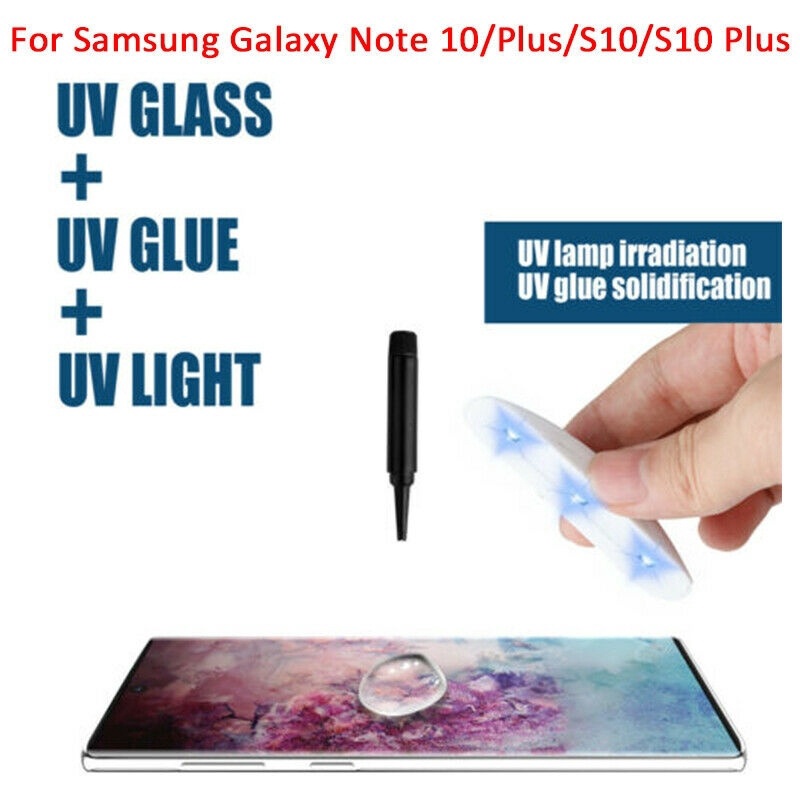 Full Cover Lem UV Tempered Glass Film Pelindung Layar Untuk Samsung Galaxy Note10 Note10Plus10+/ Hot Sale
