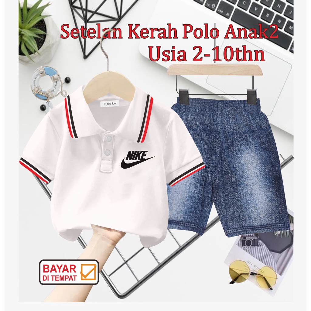 ((IB))SETELAN ANAK2 KERAH POLO/N1K3 DIGITAL SABLON