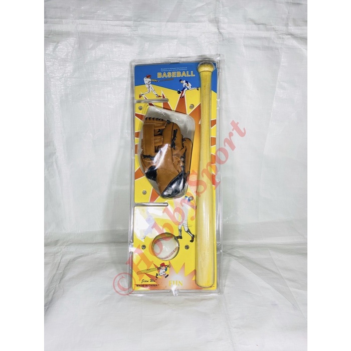 Bisa COD Alat Baseball Set Bat Bola Sarung Tangan Bisbol Softball Kasti Stick Original Asli