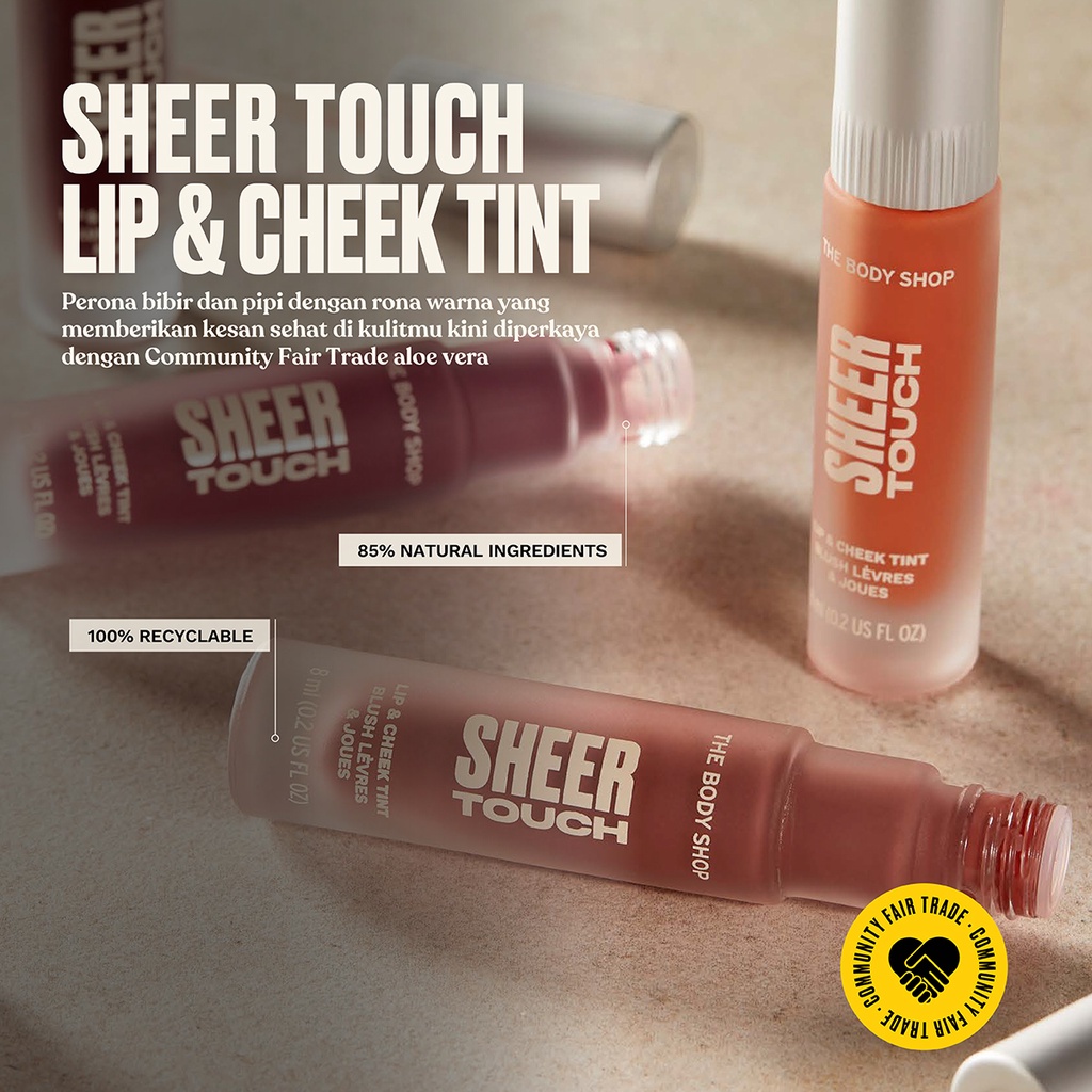 The Body Shop Sheer Touch Lip And Cheek Tint Pop 8ml