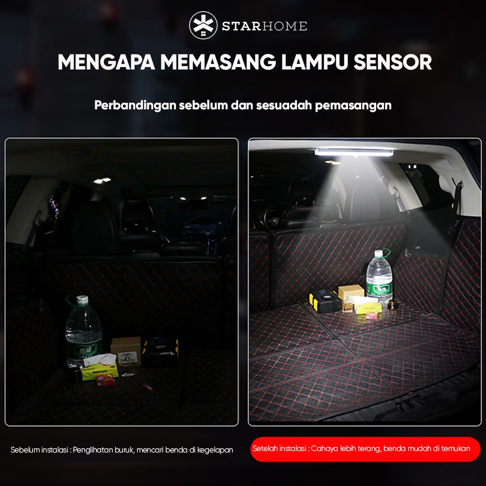 Lampu Lemari Otomatis Lampu Sensor Cahaya Lampu LED Magnetic Lampu Plaffond Mobil Lampu Baca