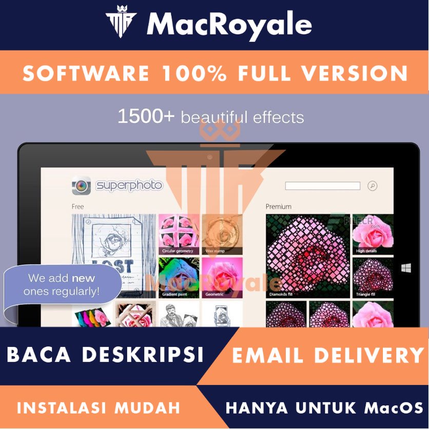 [MacOS] SuperPhoto Photo Filters Full Version Lifetime Full Garansi