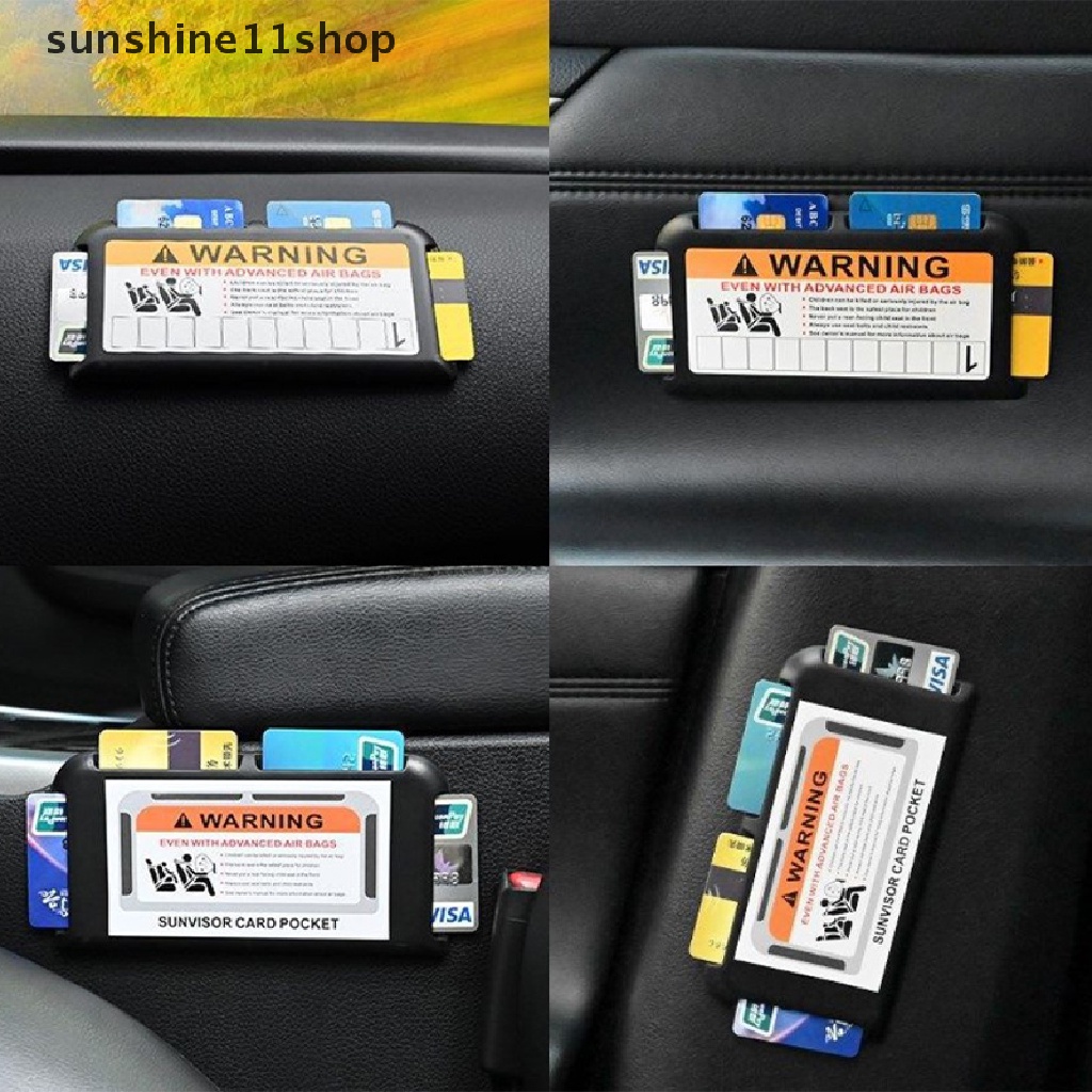 Sho Klip Kartu Mobil Sun Visor Organizer Tempat Kartu Parkir Sementara Dash Board Tempel Mount Auto Interior Storage Menyimpan Merapikan 1Pc N