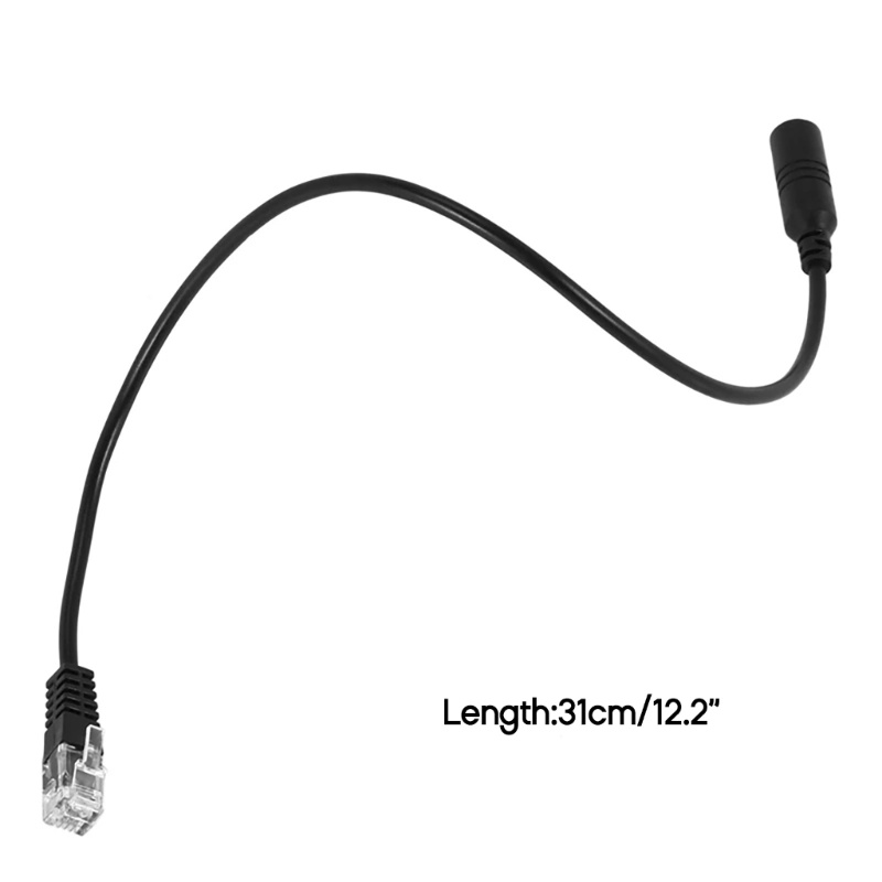 Btsg Ringan 3.5mm Plug Jack to RJ9 Headset Telepon Ke Untuk Telepon Kantor Kabel Adaptor 3.5mm Earphone to RJ9 Telepon Adap