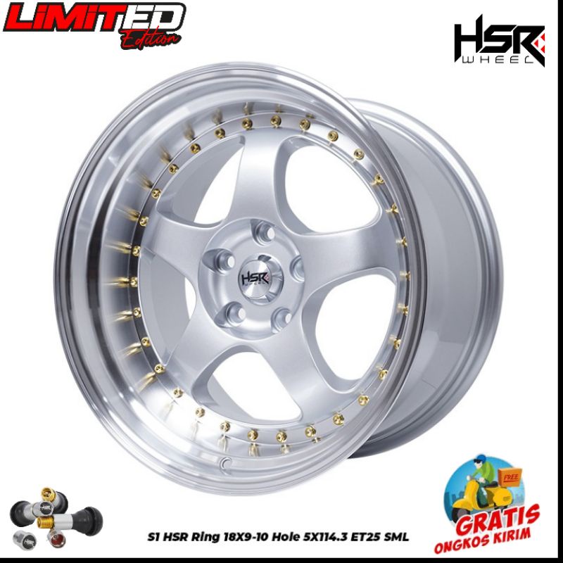velg mobil celong r18 velg mobil HSR TEKI velg mobil lebar 8/9 pelek mobil ring 18