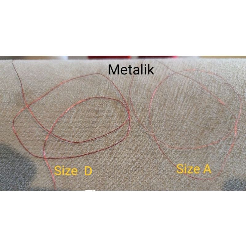 Benang Metalik Size D Premium Wraping Import Roll Besar Asist Hook / Joran / Dll
