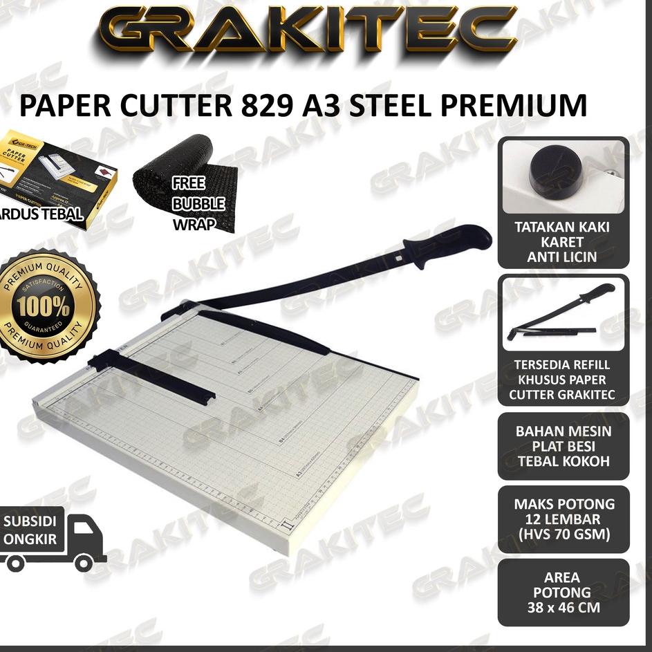 

Top Rating Paper Cutter A3 ( Alat Potong Kertas ) Pemotong Kertas Alat Potong /Mesin Pemotong Kertas HVS, Sticker, Dos, PVC ID Card, Yellow Board, Art Paper, Vinyl, Bontax, Camel, Kertas Foto A5, A4, F4, B4 Glossy Silky Photo Paper