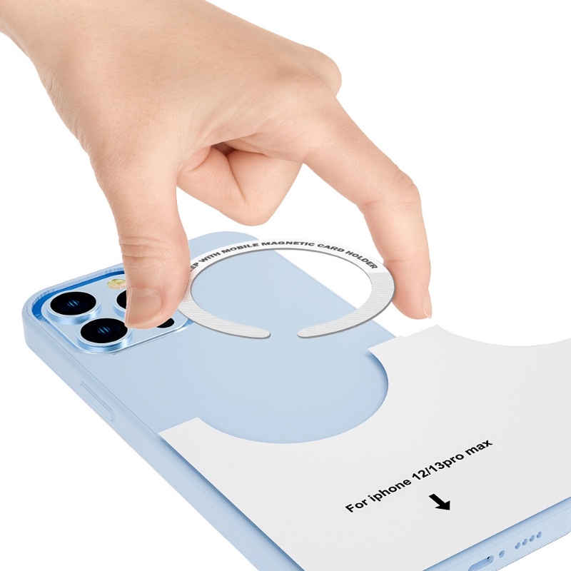 IPHONE Universal Mag-Safe Wireless Charger Sticker Magnetic Rings/Smartphone Stand Charging Magnetic Sheet Untuk Iphone14 13 12 Pro Max/Telepon Aksesoris
