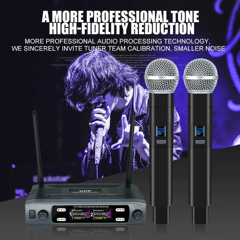 Microphone Karaoke Dual Microphone Karaoke Wireless Channel Handheld Wireless