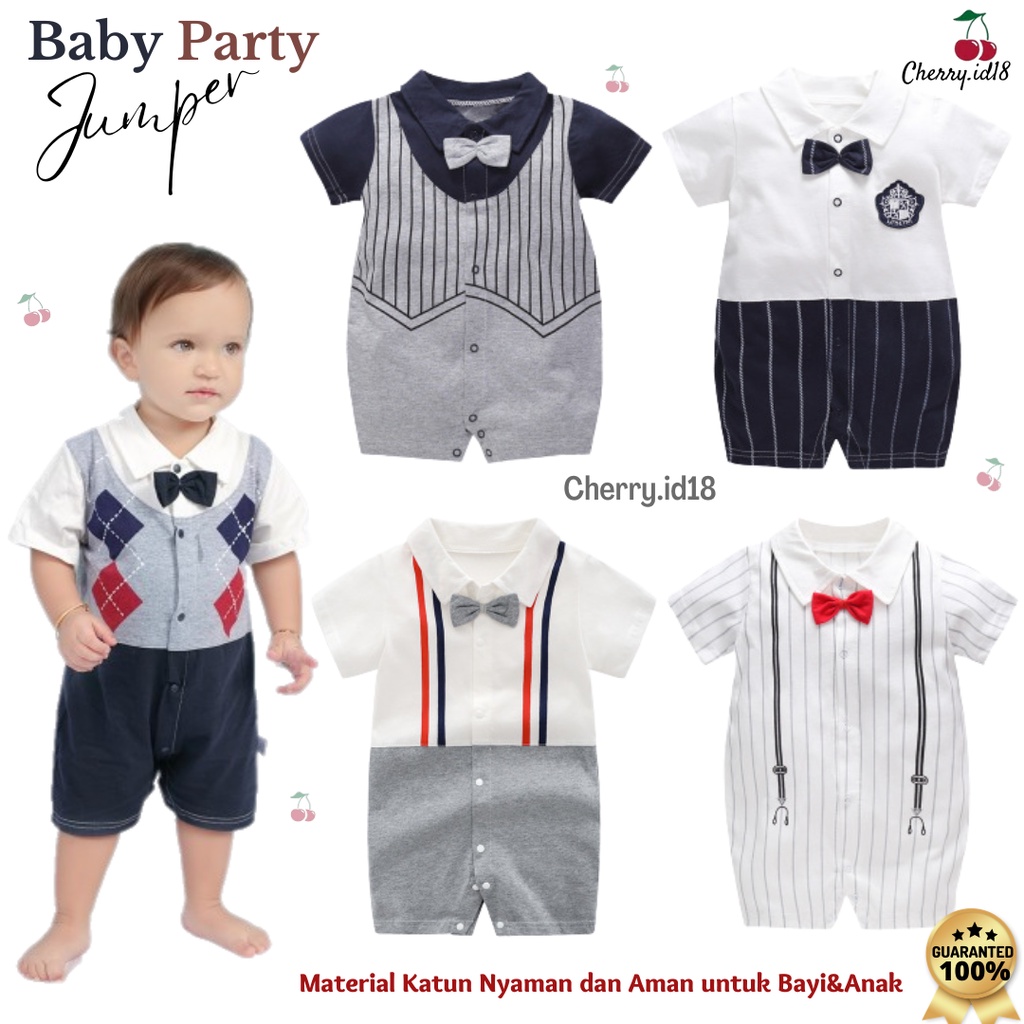 Cherry COD Jumper Pesta Bayi /  Jumper Pesta Anak / Romper Pesta / Jumpsuit Bayi Jumper Bayi - JB01