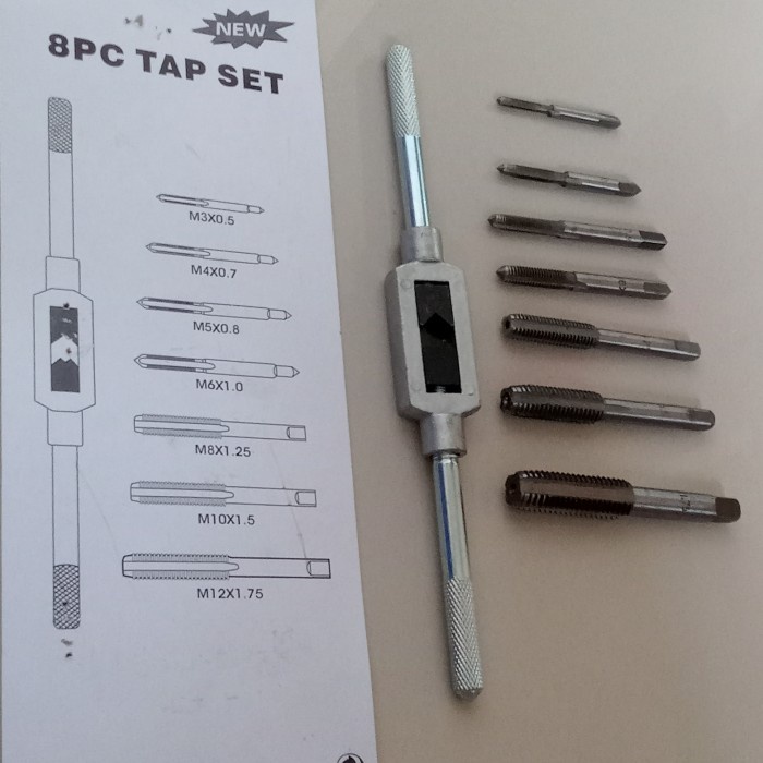 Best Seller Tap Senai Set - Mata Bor Pembuat Baut Drat Dalam - Tap Set 8 Pcs