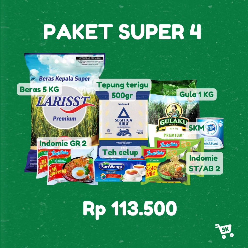 

PAKET SEMBAKO - PAKET SUPER 4