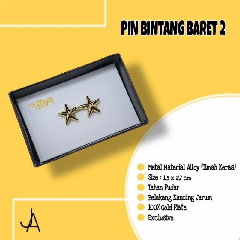 PIN BINTANG 2 BARET BREVET BINTANG 2 BRIVET