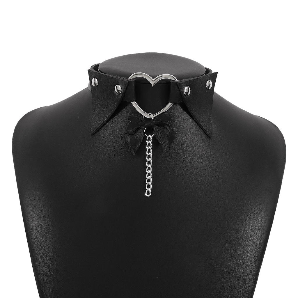 Gothic Fashion Ikatan Simpul Choker Untuk Wanita Punk Kulit PU Rumbai Kerah Gaya Kalung Perhiasan Aksesoris Pesta