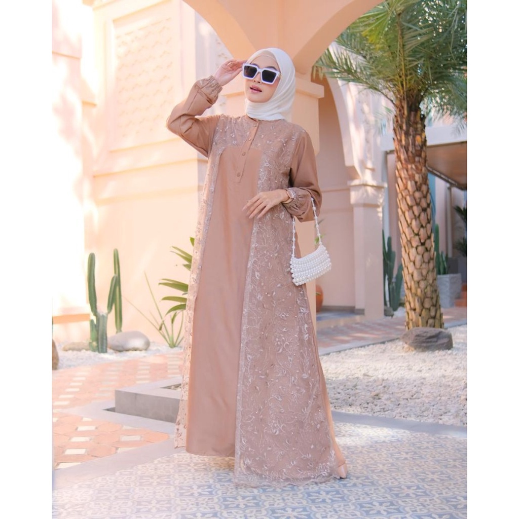 DRESS MAXI BRUKAT / TARISA MAXI /  DRESS MUSLIM PESTA / BAJU GAMIS LEBARAN BUSUI