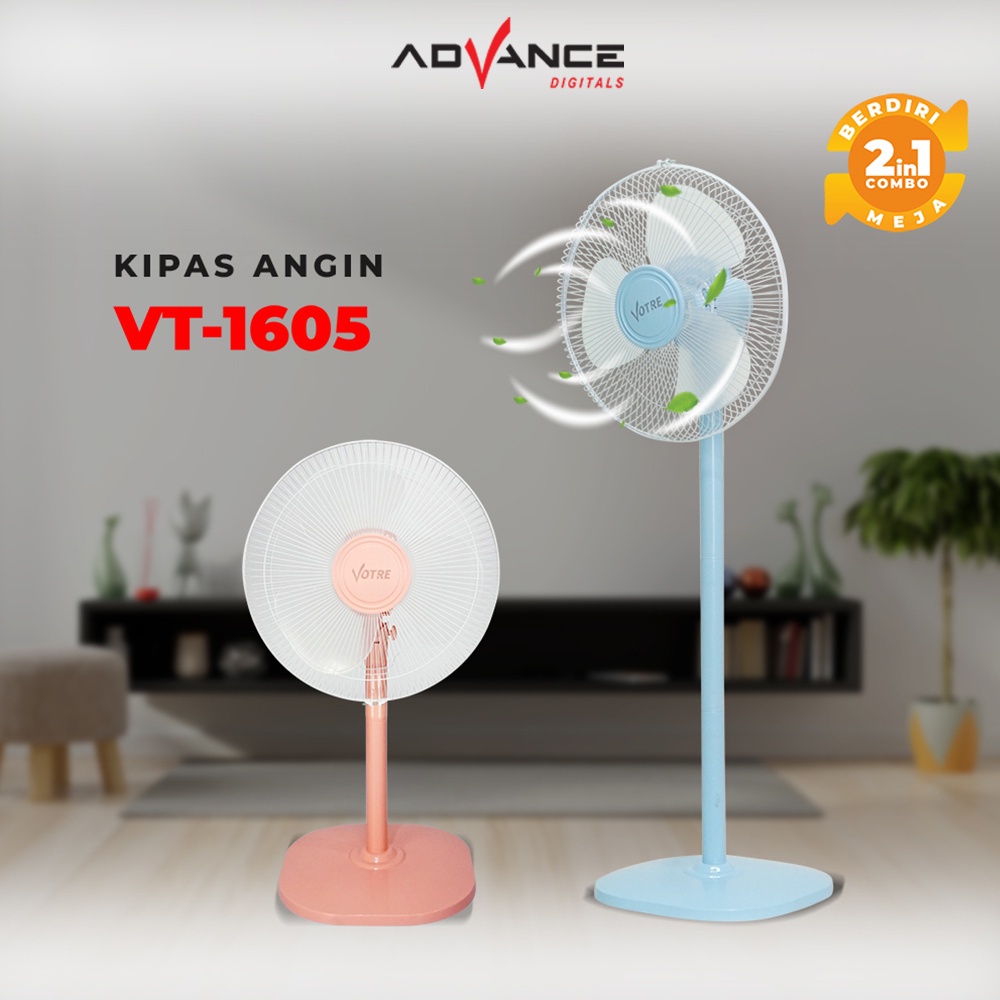 [Garansi 1 tahun]Advance Kipas Angin Berdiri Stand Fan VT1605 Votre 16&quot; inch