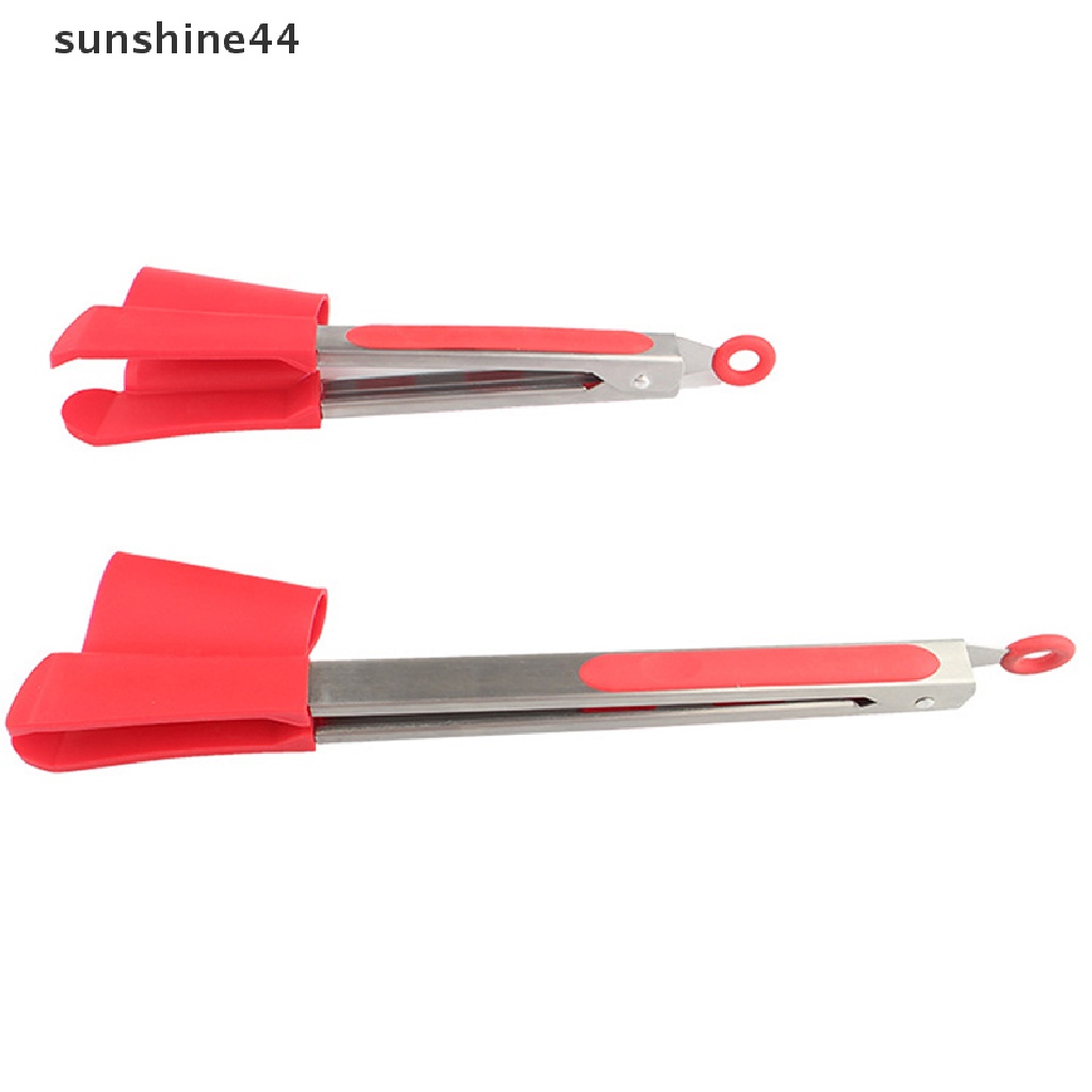 Sunshine 2in1 Smart Kitchen Spatula Dan Tongs Anti Lengket Tahan Panas Gadget Dapur ID