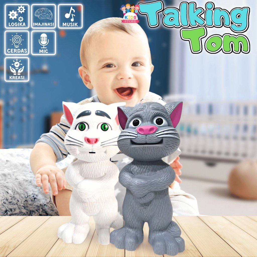 Talking Tom Cat Bisa Bicara | Mainan Peniru Suara | TomCat Talking | Mainan Anak 2 Tahun Perempuan